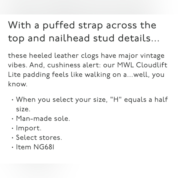 MADEWELL The Cecily Clog in Dried Straw Size 9.5 - Picture 12 of 12